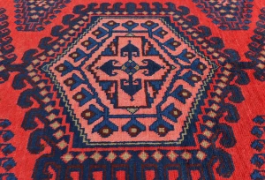Vintage Red Tribal Geometric 7X10 Viss Persian Rug