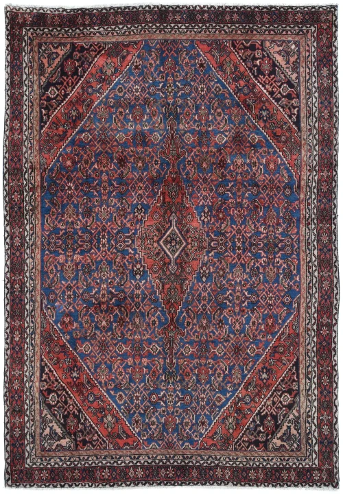 Vintage Floral Tribal 8x11 Hamedan Persian Area Rug