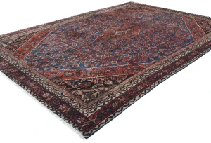 Vintage Floral Tribal 8x11 Hamedan Persian Area Rug