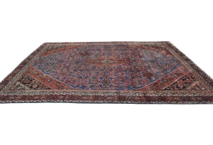 Vintage Floral Tribal 8x11 Hamedan Persian Area Rug