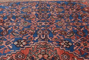Vintage Floral Tribal 8x11 Hamedan Persian Area Rug