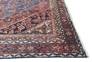 Vintage Floral Tribal 8x11 Hamedan Persian Area Rug