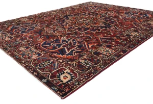 Semi Antique Rusty Red Floral 10X13 Bakhtiari Persian Rug