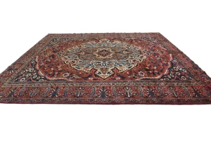 Semi Antique Red Floral 9'10X12'6 Bakhtiari Persian Rug