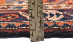 Vintage Red Floral 10'6X11'7 Bakhtiari Persian Rug