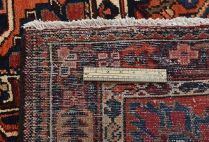 Vintage Red Floral 10'6X11'7 Bakhtiari Persian Rug
