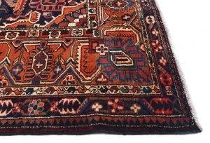 Vintage Red Floral 10'6X11'7 Bakhtiari Persian Rug