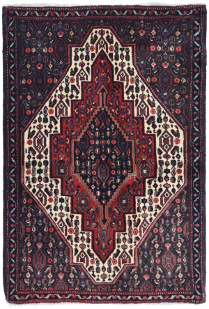 Vintage Red Geometric 2'5X3'4 Bidjar Persian Rug