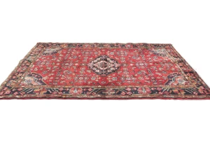 Vintage Red Floral Traditional 4X6 Hamedan Persian Rug