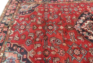 Vintage Red Floral Traditional 4X6 Hamedan Persian Rug