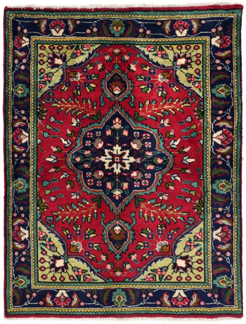 Vintage Red Traditional Floral 3X5 Tabriz Persian Rug