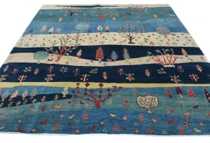 Multicolored Tribal 8X8 Gabbeh Oriental Square Rug