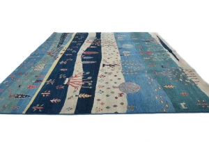 Multicolored Tribal 8X8 Gabbeh Oriental Square Rug
