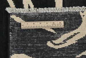 Black & Cream Abstract Modern 6X8 Kazak Pakistan Rug