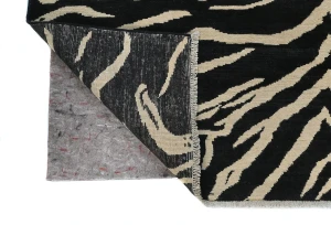 Black & Cream Abstract Modern 6X8 Kazak Pakistan Rug