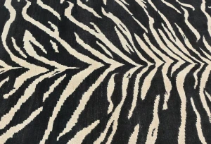 Black & Cream Abstract Modern 6X8 Kazak Pakistan Rug