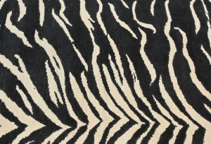 Black & Cream Abstract Modern 6X8 Kazak Pakistan Rug