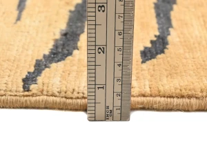 Beige & Black Abstract Modern 6X8 Kazak Pakistan Rug
