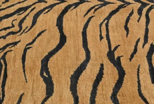 Beige & Black Abstract Modern 6X8 Kazak Pakistan Rug