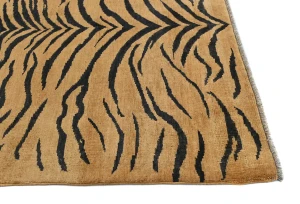 Beige & Black Abstract Modern 6X8 Kazak Pakistan Rug