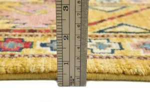 Gold Geometric Modern 6X9 Kazak Pakistan Rug
