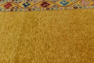 Gold Geometric Modern 6X9 Kazak Pakistan Rug