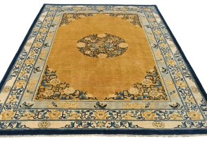 Gold Floral Modern 6X8 Kazak Pakistan Rug