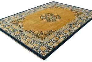 Gold Floral Modern 6X8 Kazak Pakistan Rug