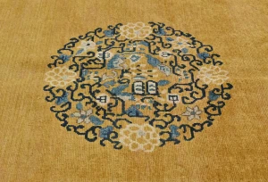 Gold Floral Modern 6X8 Kazak Pakistan Rug