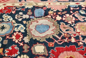 Dark Navy Floral Modern 5'2X6'4 Kazak Pakistan Rug