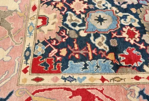 Dark Navy Floral Modern 5'2X6'4 Kazak Pakistan Rug