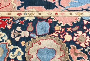Dark Navy Floral Modern 5'2X6'4 Kazak Pakistan Rug