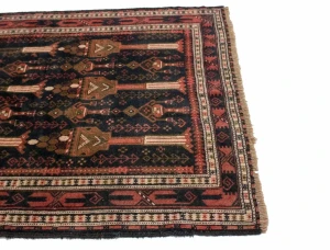 Vintage Rusty Red Tribal 4'6X10 Balouch Persian Runner Rug