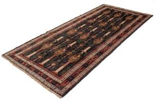Vintage Rusty Red Tribal 4'6X10 Balouch Persian Runner Rug