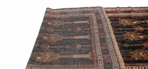 Vintage Rusty Red Tribal 4'6X10 Balouch Persian Runner Rug