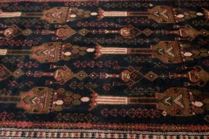 Vintage Rusty Red Tribal 4'6X10 Balouch Persian Runner Rug