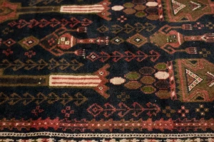Vintage Rusty Red Tribal 4'6X10 Balouch Persian Runner Rug