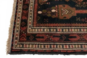 Vintage Rusty Red Tribal 4'6X10 Balouch Persian Runner Rug