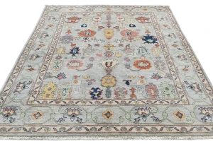 Gray Floral Modern 5X7 Kazak Pakistan Rug