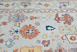 Gray Floral Modern 5X7 Kazak Pakistan Rug