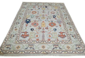 Gray Floral Modern 5X7 Kazak Pakistan Rug
