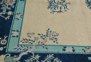 Cream Bordered Modern 5X7 Kazak Pakistan Rug