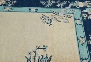 Cream Bordered Modern 5X7 Kazak Pakistan Rug