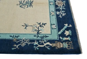 Cream Bordered Modern 5X7 Kazak Pakistan Rug