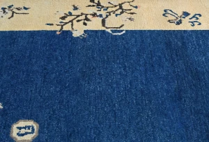 Navy Blue Bordered Modern 5'2X6'5 Kazak Pakistan Rug
