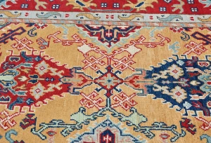 Rusty Beige Pictorial Modern 4'11X6'4 Kazak Pakistan Rug