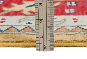 Rusty Beige Pictorial Modern 5X7 Kazak Pakistan Rug