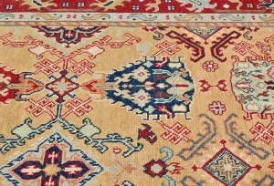 Rusty Beige Pictorial Modern 5X7 Kazak Pakistan Rug