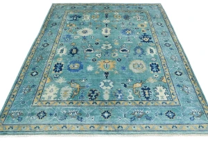 Blue Floral Modern 5X7 Kazak Pakistan Rug