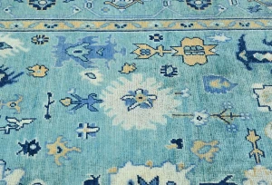 Blue Floral Modern 5X7 Kazak Pakistan Rug